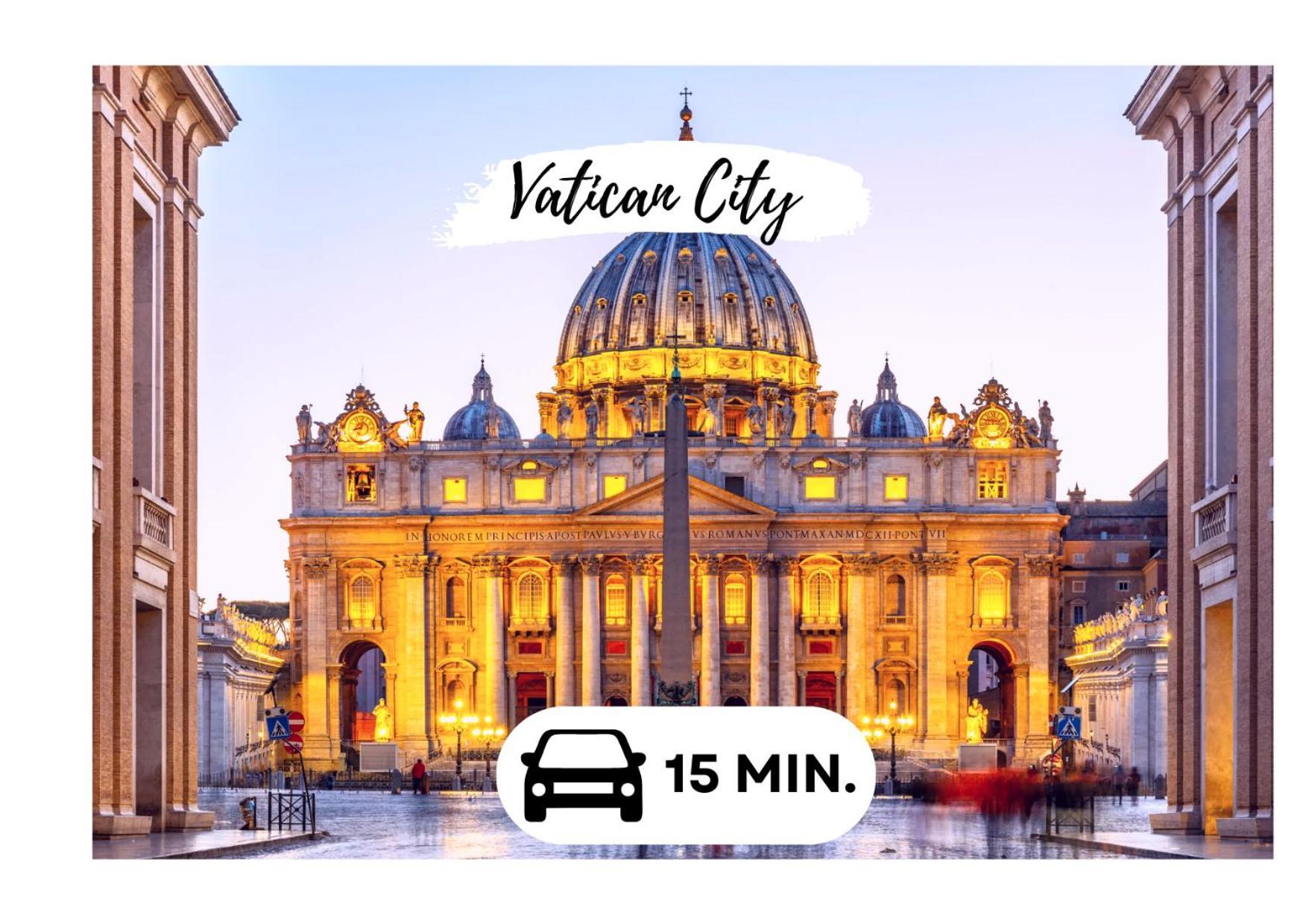 15 Min From The Vatican Wi-Fi And Garden Екстер'єр фото